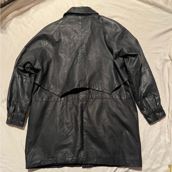 Vintage Otello Pelle 100% Leather Jacket Black Medium - Picture 4 of 10